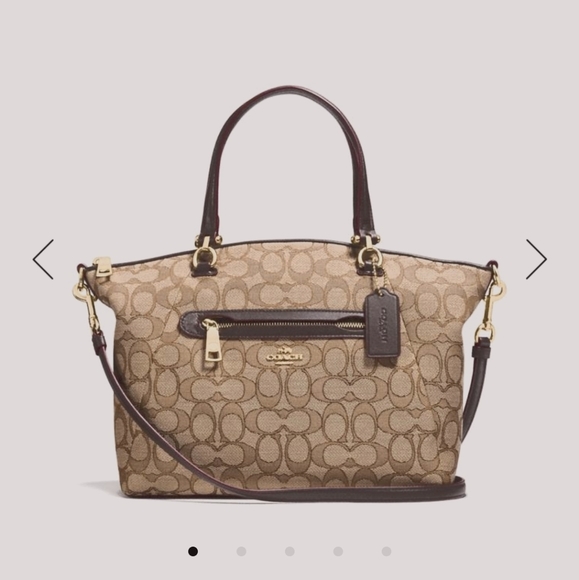 Coach Prairie Satchel In Signature Jacquard - Picture 1 of 10